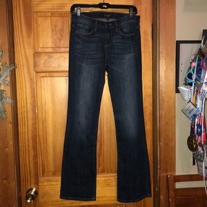 Dark wash boot cut jeans